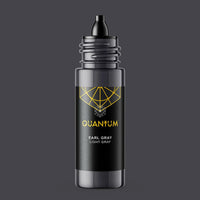 Quantum Tattoo Ink - Earl Gray a light gray  on a dark background