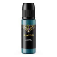 Bottle of Quantum Tsunami Bright Teal on a white background