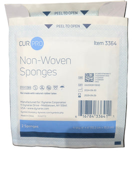 Dynarex - 3364 Non-Woven Sponge 4 x 4 4-PLY -STERILE